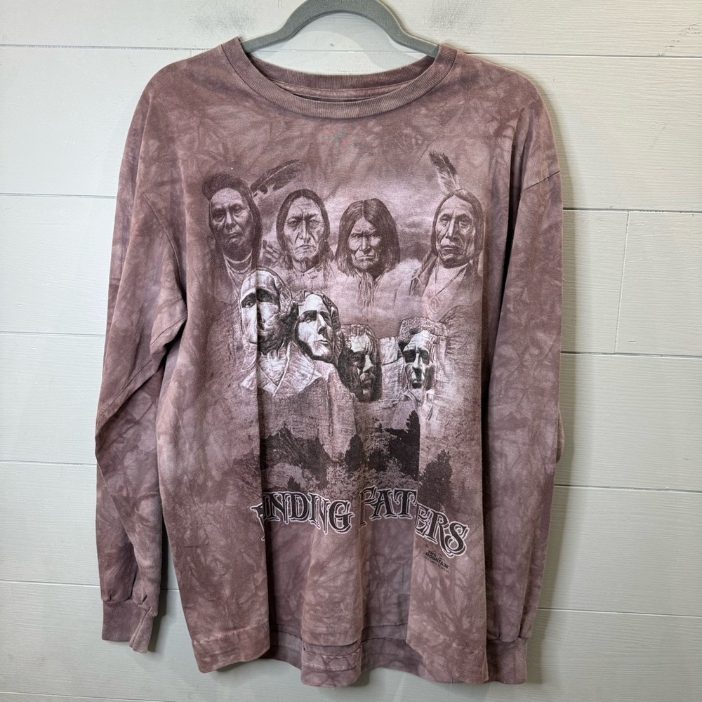 The Mountain | T Shirt Mens Brown Long Sleeve Round Neck Founding Fathers Size M